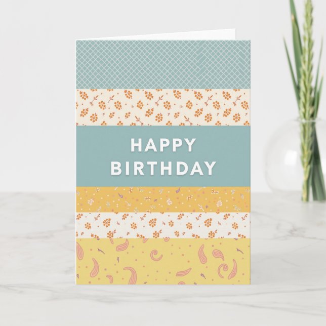 Floral Birthday Pastel Card (Front)