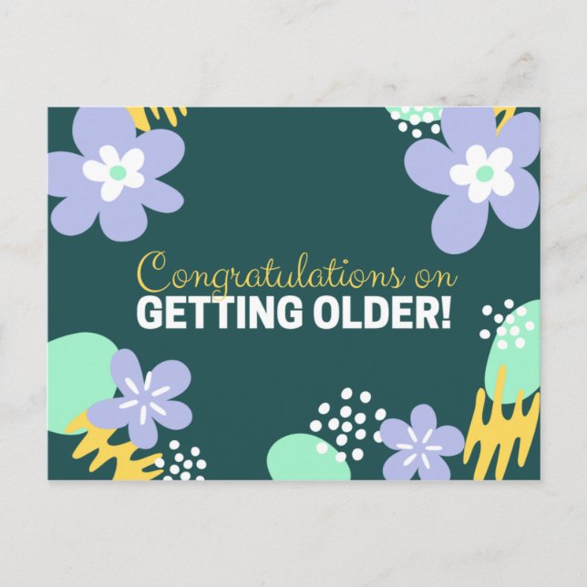 Floral Birthday Postcard (Front)
