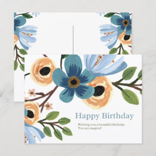 Floral Birthday Postcard