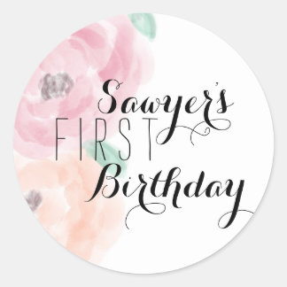 Floral Birthday Sticker