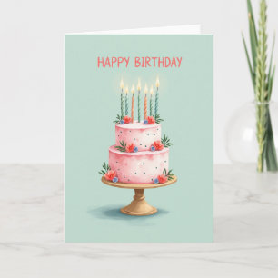 Floral Birthday Treat Image Card
