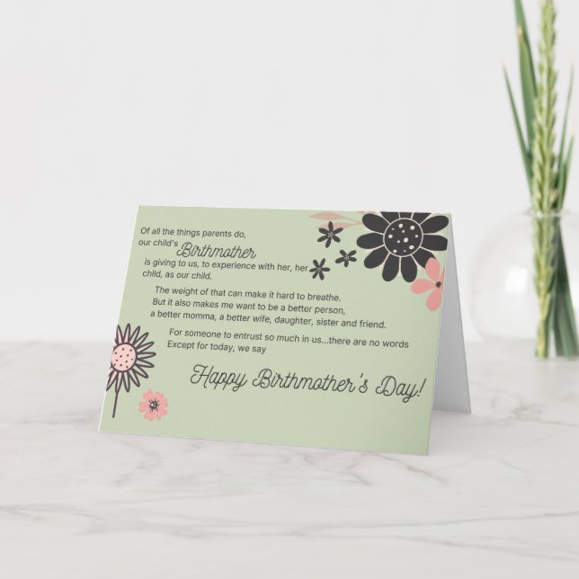 Floral Birthomther's Day Card (Front)