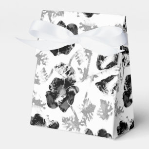 Floral, black and white favour box
