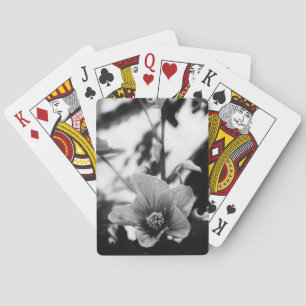 Floral Black and White Photography Playing Cards