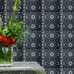 Floral Black Blue Pattern With Folk Art Motifs Tile<br><div class="desc">Exquisite ceramic tile, meticulously crafted to showcase a rich design that intertwines floral elements with enchanting folk art motifs. The intricate patterns, masterfully arranged in a harmonious blend of black, blue, and white hues, create a captivating visual tapestry that adds an aura of elegance to any space. Enhance your surroundings...</div>