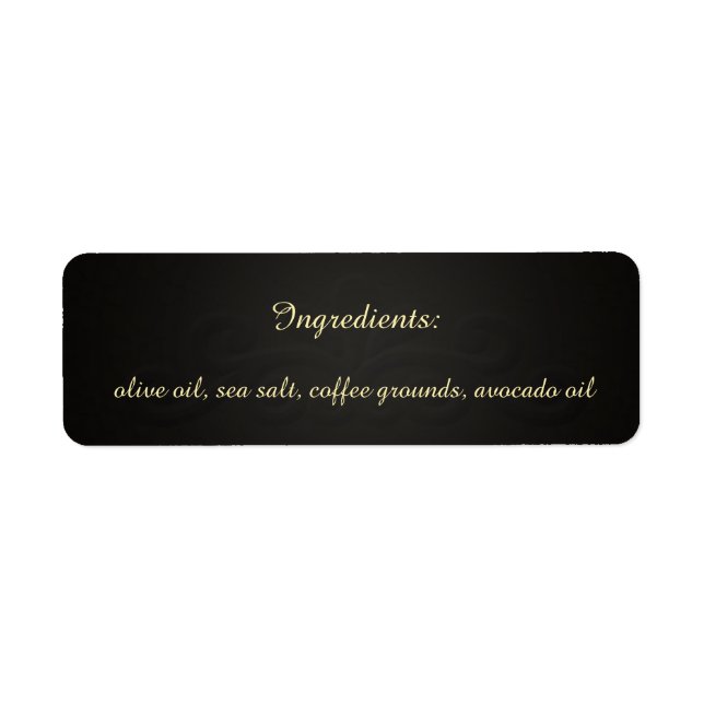 Floral Black Chalk Board U Pick Colour Ingredients (Front)