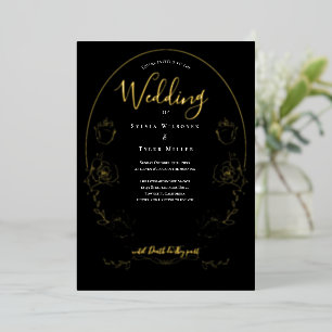 Floral Black Gothic Wedding