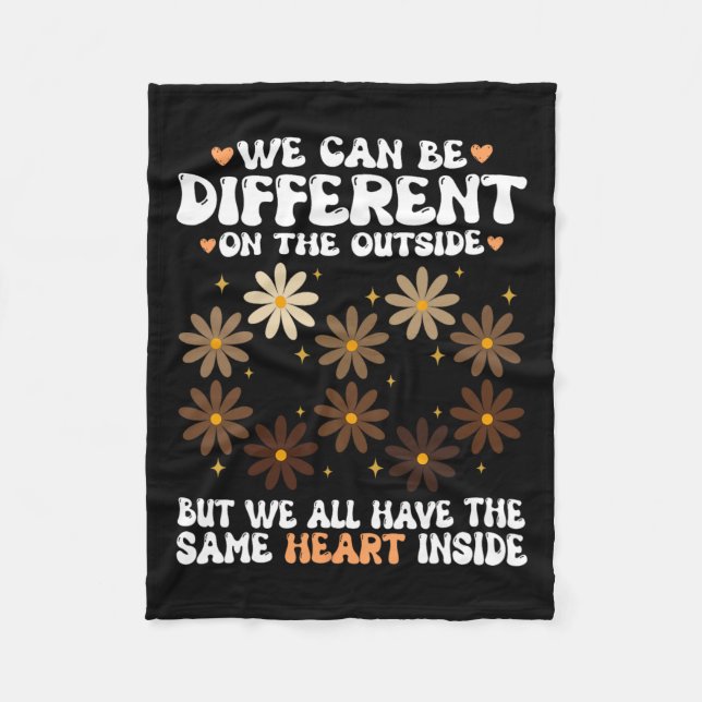 Floral Black History Month  Fleece Blanket (Front)