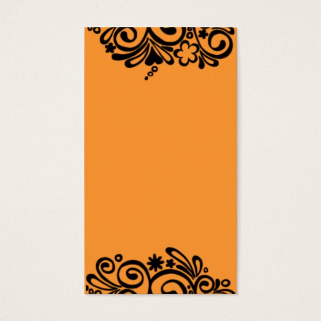 Floral black on Orange (Front)