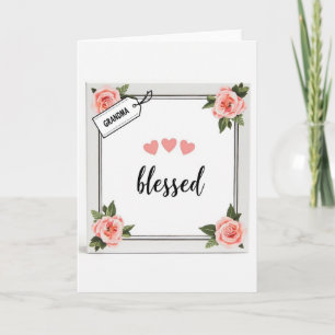 Floral Blessed Mothers Day Card