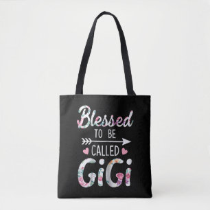 Floral Blessed To Be Called Gigi Christmas Tote Bag