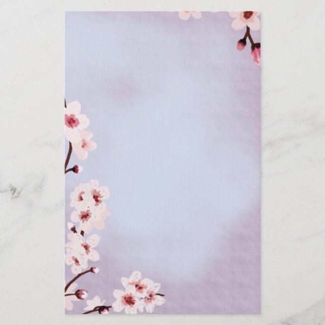 Floral Blessings ~Cherry Blossom~ Stationery (Front)