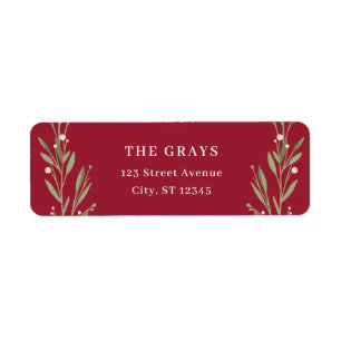 Floral Bliss Holiday Return Address Labels