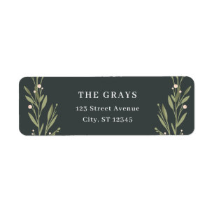Floral Bliss Holiday Return Address Labels