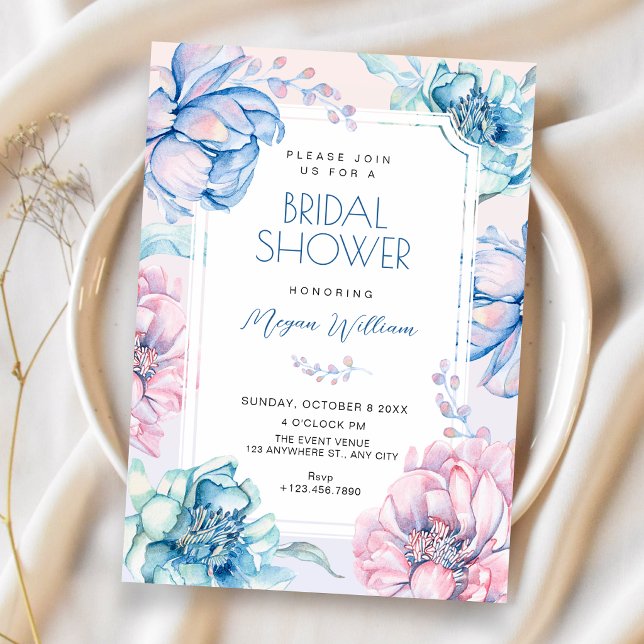 Floral bloom bridal shower invitation (Creator Uploaded)