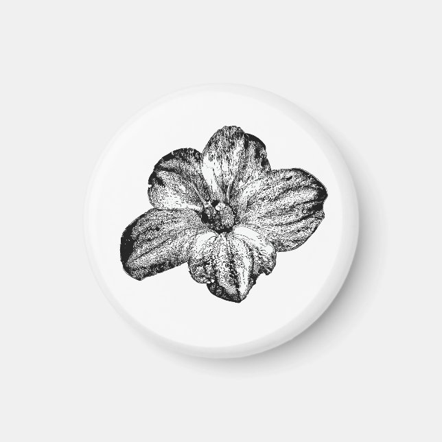 Floral Bloom Dawn Saxifraga Magnet (Front)