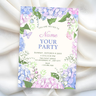 Floral bloom garden invitation