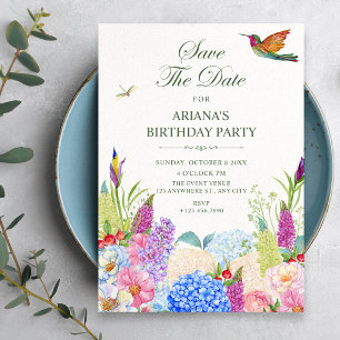Floral bloom garden save the date