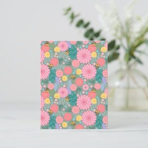 Floral bloom postcard