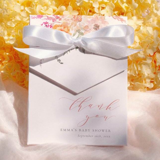Floral Bloom Spring Girl Baby Shower Thank You Favour Box (Creator Uploaded)