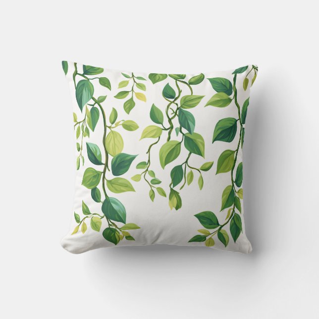 Floral Bloom Throw Pillow (Front)