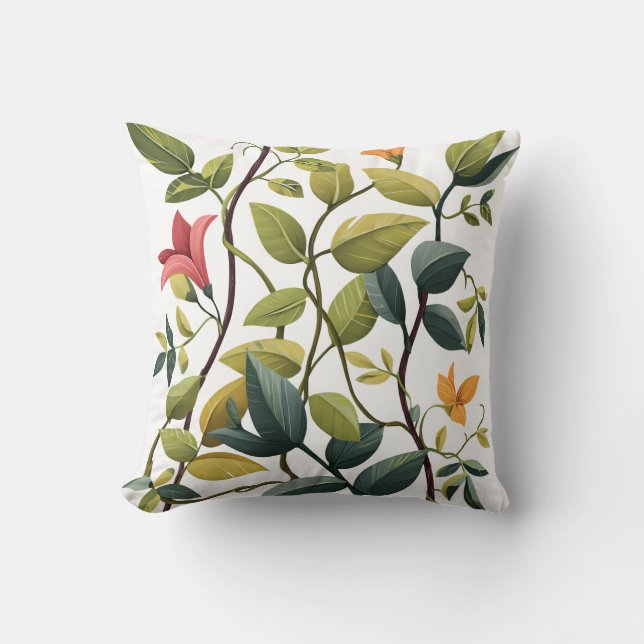 Floral Bloom Throw Pillow – Nature’s Charm (Front)