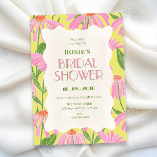 Floral blooms bridal shower invitation