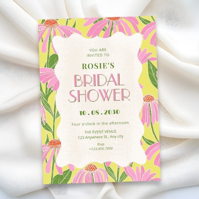 Floral blooms bridal shower invitation (Creator Uploaded)