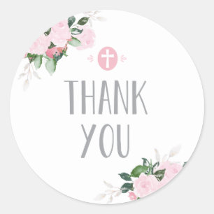 Floral Blooms Religious Thanks Sticker