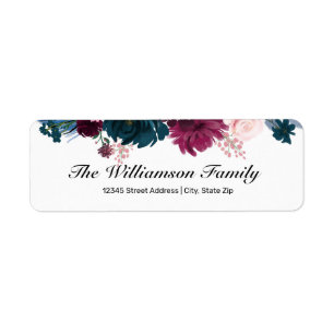 Floral Blooms - Return Address Label
