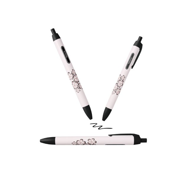 Floral blossom black ink pen (Creator Uploaded)