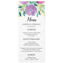 Floral Blossom Menu Card