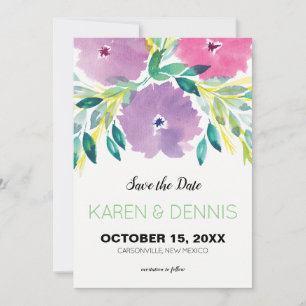Floral Blossom Save the Date Invitation