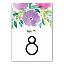 Floral Blossom Table Number