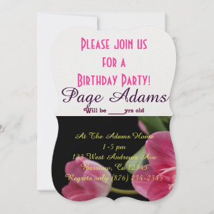 Floral Blossoms Party Balloons Pattern Destiny Invitation