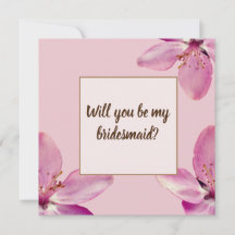 Floral Blossoms  Will you be my flowergirl card
