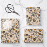 Floral Blue and Gold Wedding Wrapping Paper Sheet<br><div class="desc">A very beautiful pattern in blue and gold florals for your wedding or shower gift wrapping</div>