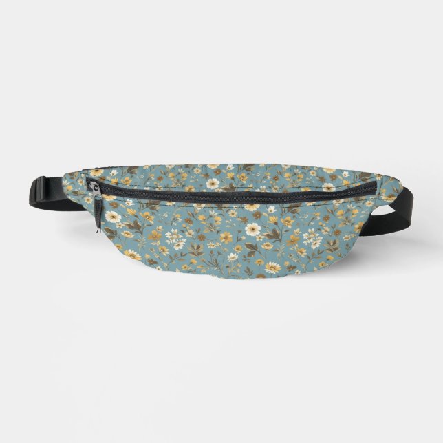 Floral Blue Bum Bags (Front)