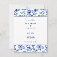 Floral blue delftware vintage style