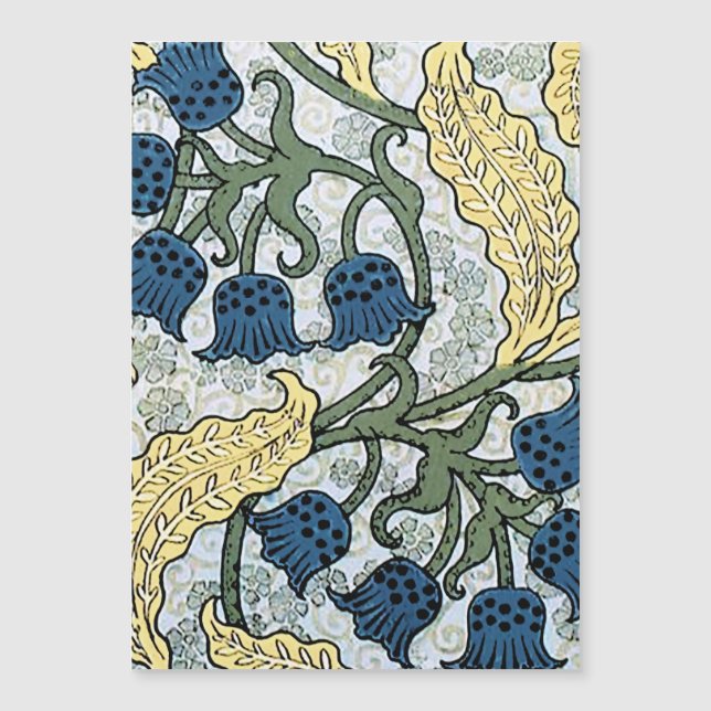 Floral Blue Flowers Lily Valley Repeating (Front)