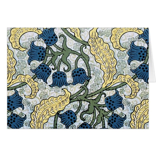 Floral Blue Flowers Lily Valley Repeating (Front Horizontal)
