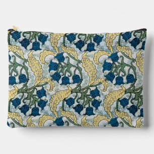 Floral Blue Flowers Lily Valley Repeating Accessory Pouch