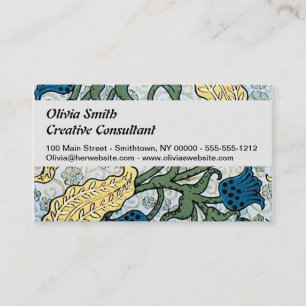 Floral Blue Flowers Lily Valley Repeating Business Card