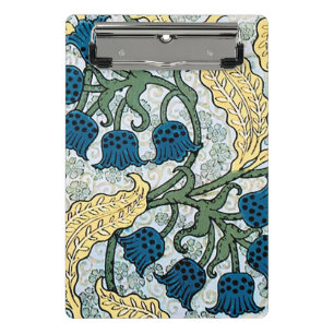 Floral Blue Flowers Lily Valley Repeating Mini Clipboard