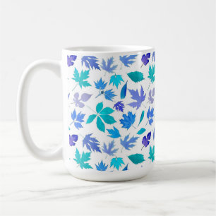 Floral Blue Flowers Pattern Design-36566 Coffee Mug