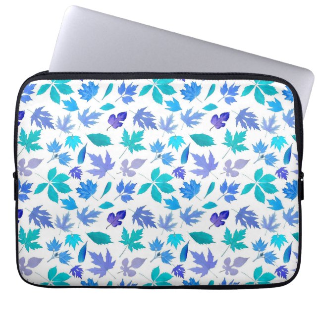 Floral Blue Flowers Pattern Design-36566 Laptop Sleeve (Front)