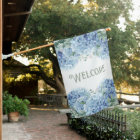 Floral Blue Hydrangea Welcome