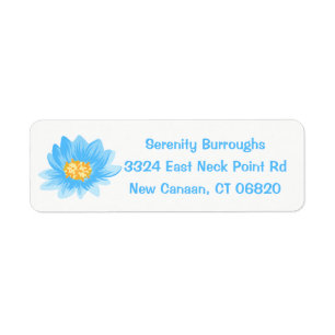 Floral Blue Lotus Flower - Turquoise Wedding