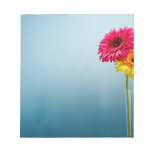 Floral blue notepad