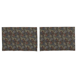 Floral Blue Pink Vintage William Morris Bluebell Pillowcase